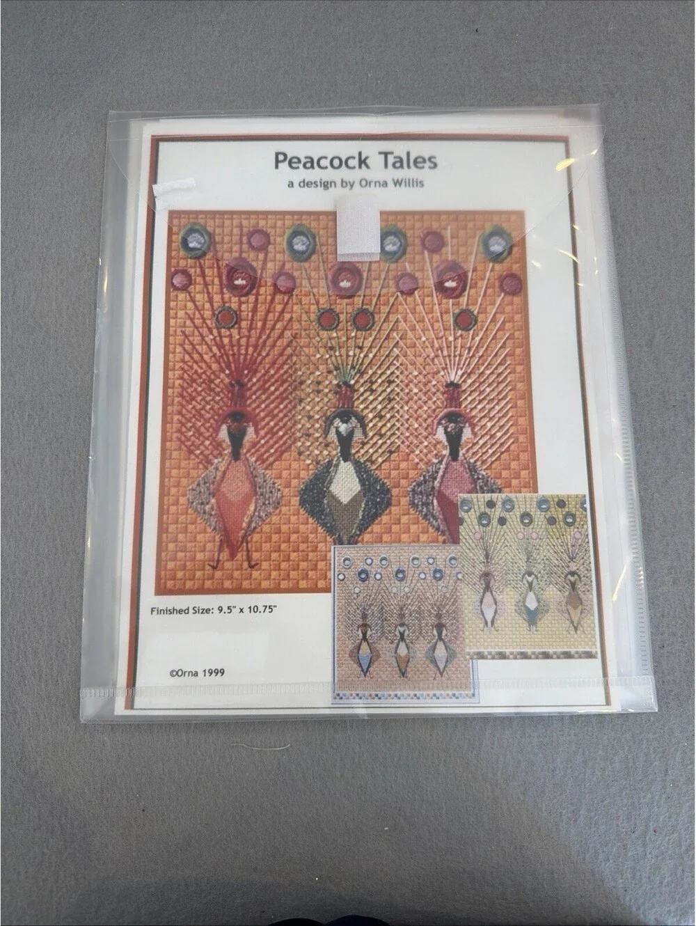 Orna Willis PEACOCK TALES Counted Canvas Needlepoint Project Patterns Book Etc